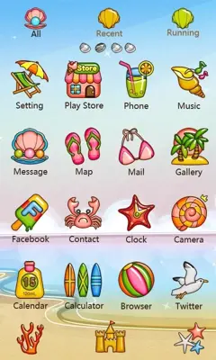 Seaside GOLauncher EX Theme android App screenshot 0